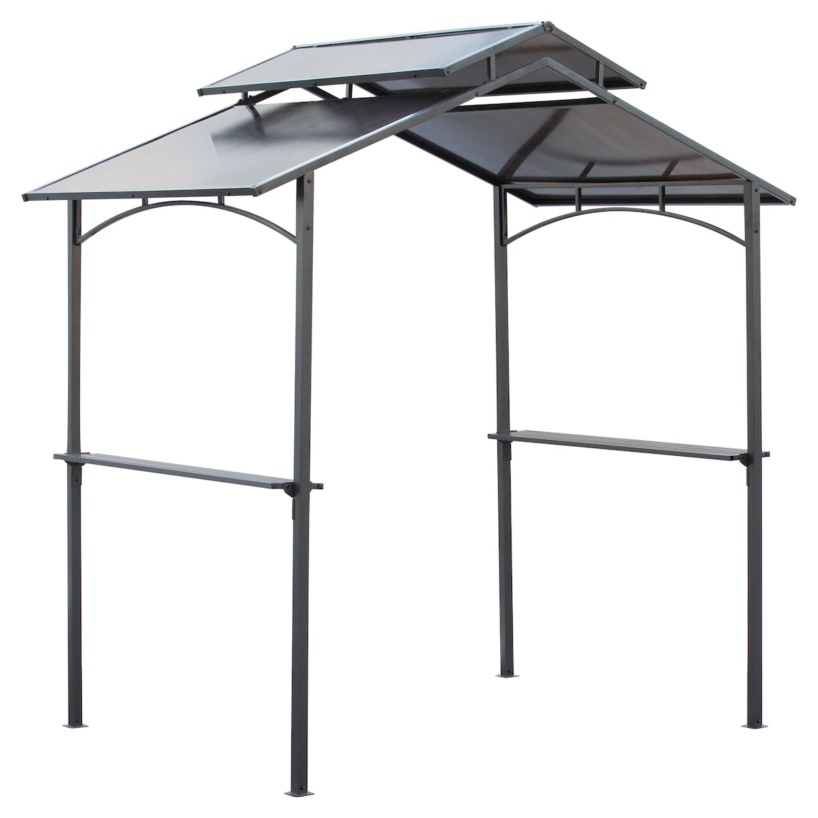 Outsunny - Grillpavillon - 240Lx150Wx250Hcm - Schwarz+Braun