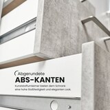 thumbnail of bümö smart Schubladenschrank, Büroschrank in Weiß/Buche mit 4 Schüben & 4 Regalfächern - Bürocontainer aus Holz, Container mit Metallgriffen &