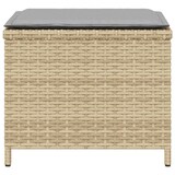 thumbnail of vidaXL Gartenhocker Kissen 4Stk. Beigemischung 41x41x36 cm Poly Rattan