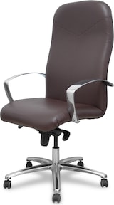 thumbnail of Sillón Caudete similpiel marrón oscuro