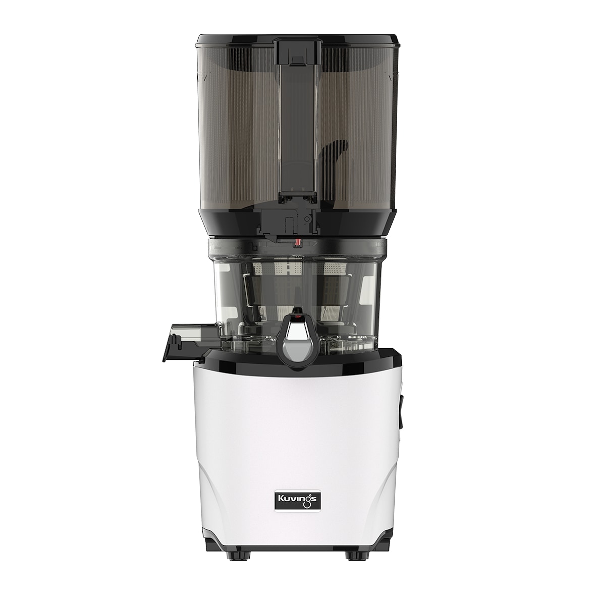 Extractor de zumos Cold Press - Kuvings AUTO10S Matt White, 48 rpm, 240 W, tolva de 3000 cm, sistema manos libres