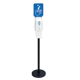 thumbnail of METRO Professional Desinfektionsmittelspender, Aluminium, 36 x 36 x 173 cm, 1300 ml, freistehend, weiß / schwarz