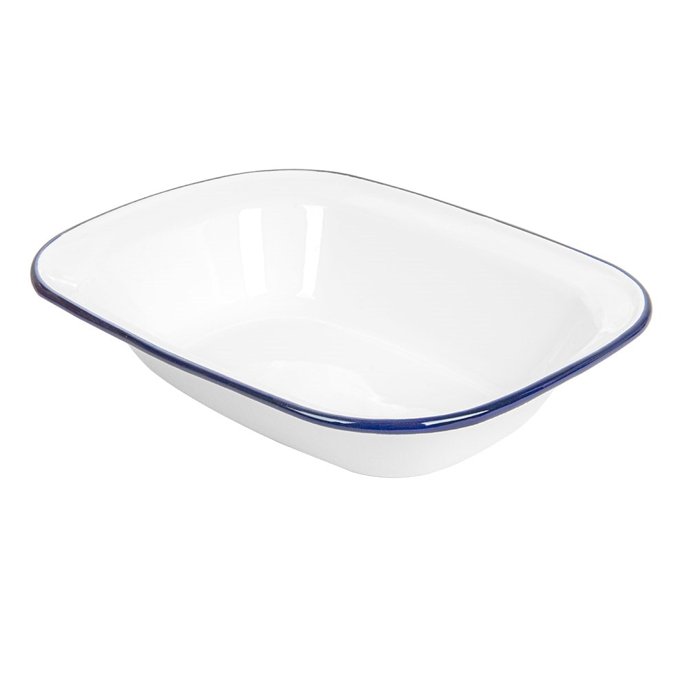 Recipientes Retangulares 'Enamelware' 980 Ml 26X19X5,5 Cm Branco Ferro Esmaltado (6 Unidades)