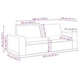 thumbnail of vidaXL Bank Zwart Totale afmetingen: 222 x 80 x 82 cm (B x D x H)