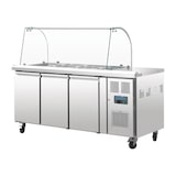 thumbnail of U serie gekoelde saladette 3-deurs | Met glazen opzetvitrine | 3x 1/1 GN | 1795x700x1360(h)mm