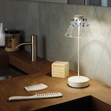 thumbnail of Candeeiro de mesa LED de bronze mate, recarregável e regulável com bateria que dura até 12 horas