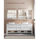 thumbnail of Helloshop26 - Armoire murale salle de bain placard avec miroir meuble de rangement 3 portes 60 x 15 x 55 cm avec étagère réglable 12_0004041