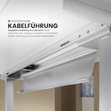 thumbnail of bümö Konferenztisch elektrisch höhenverstellbar 220x103 in grau, Gestell: Silber - elektrischer Besprechungstisch oval mit Memoryfunktion