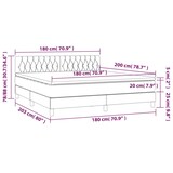 thumbnail of vidaXL Boxspringbett mit Matratze & LED Rosa 180x200 cm Samt