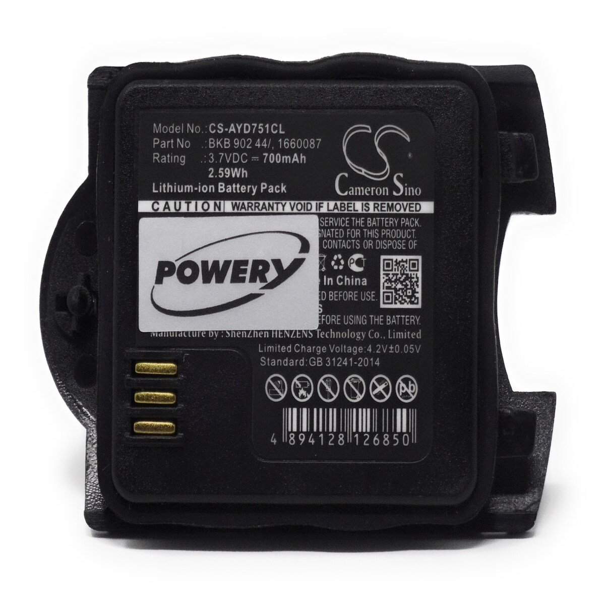 Powery Akku für Schnurlos-Telefon Ascom Talker 9D24 MKII