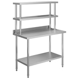 thumbnail of Mesa de trabajo de cocina con estante acero inox 120x60x150 cm