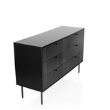 thumbnail of Dressoir KARBY S 120x40x75 cm 6 laden zwart hjh LIVING