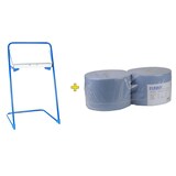 thumbnail of Bodenständer für Putztuchrollen inkl. 2 x 22cm breite 1000 Blatt Rollen