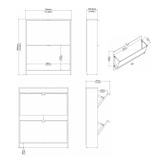 thumbnail of WellHome - Zapatero Abatible de Madera con 2 Compartimentos en color Blanco 71 x 17 x 86 cm - Adaja