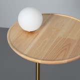 thumbnail of Ledkia Lámpara de Mesa Madera y Cristal Brandt Blanco / Dorado