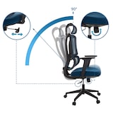 thumbnail of Silla de oficina / silla giratoria ERGOMY asiento tela/respaldo malla azul mybuero