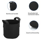 thumbnail of Intirilife 10x Vlies Pflanzsack in 20 Liter - 5 Gallon - 30 x 25 cm - Pflanzen Blumen Übertopf aus Vliesstoff mit Tragegriffen für Garten