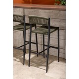 thumbnail of Bolero Eden PE Twist Rattan Outdoor Barhocker Grün (2 Stück)