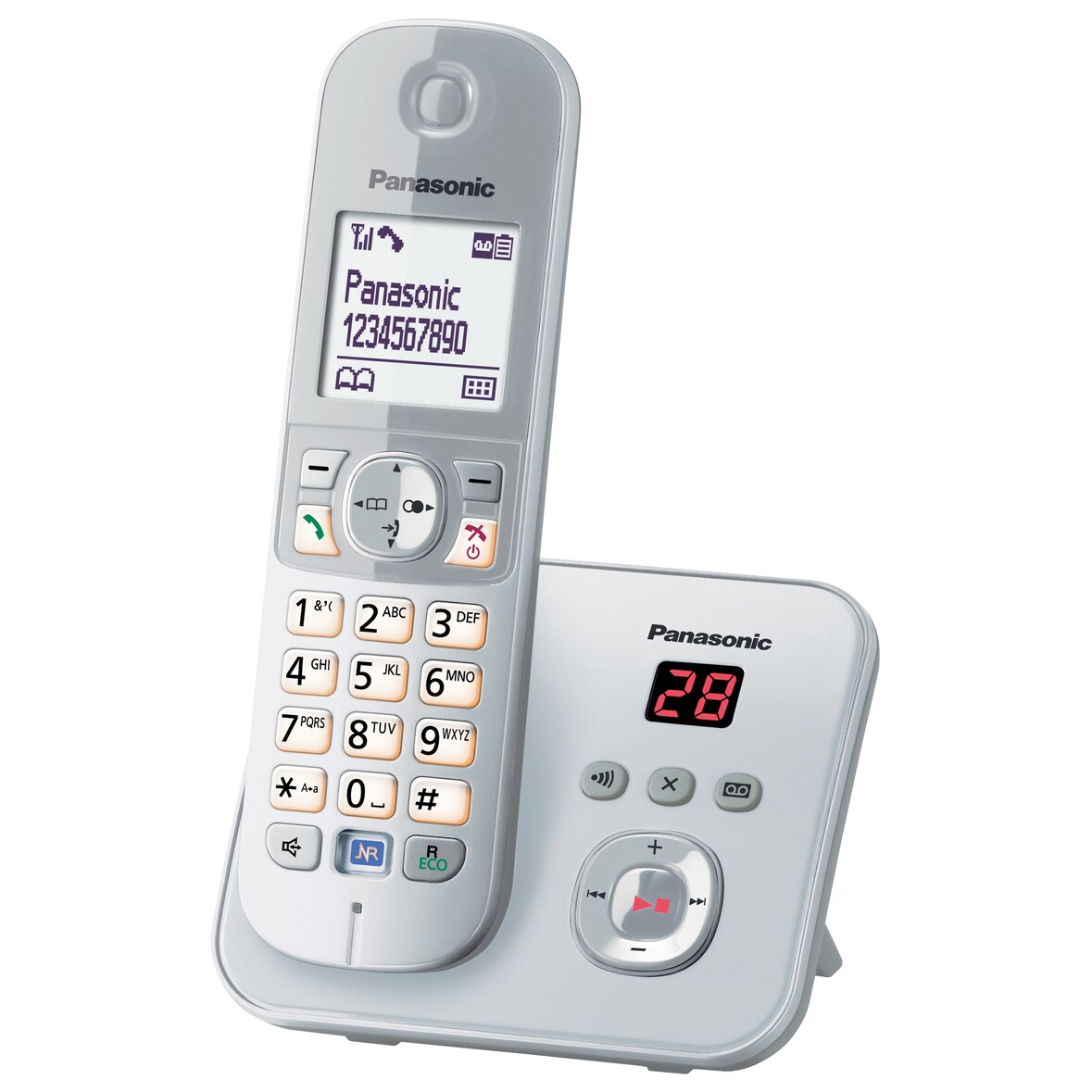 Panasonic KX-TG6821GS Telefon DECT-Telefon Anrufer-Identifikation Silber