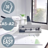 thumbnail of LEITZ Perforatore in Metallo Akto, Regolabile, a Punzoni Indipendenti, Capacità fino a 30 fogli, Argento, Fino a 6 Fori, 51140084