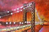 thumbnail of 3D-Metallbild Brücke Stahl Bunt 80x4x120,5cm Wandbild Wohnzimmerbild Dekobild Flur Büro