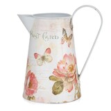 thumbnail of Deko Blech Kanne  20 x 18 x 13 cm Metallblumenvase mit Griff und Ausgießer Vintage Dekoration