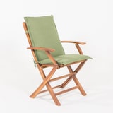 thumbnail of Cojín silla de jardín, Repelente al agua, Poliéster 200 gr, Color Verde, 52 + 40 cm x42 cm x4 cm