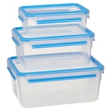 thumbnail of Emsa Frischhaltedosen Clip & Close 3er-Set, Polypropylen, 1/ 2.3/ 3.7 L, rechteckig, blau