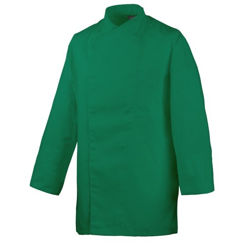 HACCP-Kochjacke langarm, mit Druckknöpfen, Innentaschen : Flaschengrün 65% Polyester 35%Baumwolle 220 g/m² 3XL