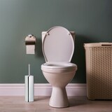 thumbnail of Relaxdays WC Bürstenhalter Wand, Toilettenbürstenhalter mit WC Bürste, für Wandmontage, HTB: 38,5x8x8 cm, silber/schwarz