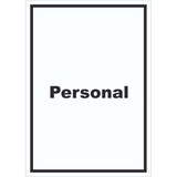 thumbnail of Personal Schild mit Text hochkant A3 Rückseite selbstklebend