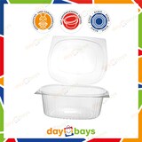 thumbnail of DayBays 400 Stk. Klappschale Oval 1000 ml VP 184x158x66 mm RPET Transparent mit anhängendem Deckel