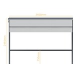 thumbnail of Ensemble Store double pente Table et bancs Buenavista 8 places Intersun (Blanc satiné RAL9010 - Gris Clair F077)