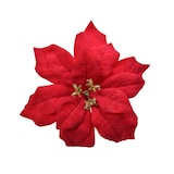 thumbnail of 1 Weihnachtsstern Blüte künstlich 26cm mit Clip Christbaumschmuck Kunstblume Weihnachten Christstern Deko Weihnachtsblume Blume Rot
