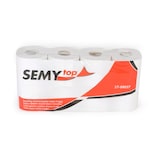 thumbnail of SemyTop 56 Rollen Toilettenpapier, 3-lagig, Recycling, weiß, geprägt, 250 Blatt (7x8 Rollen)