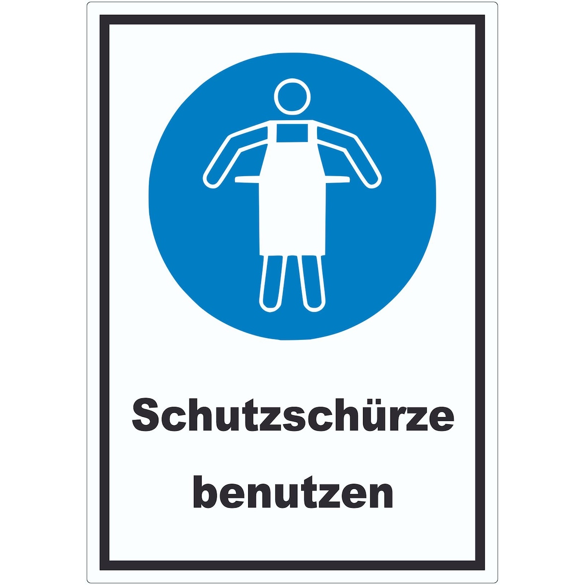 Schutzschürze benutzen Aufkleber A3 (297x420mm)