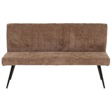 thumbnail of Sitzbank | HxBxT 90x160x60cm | Sitzhöhe 48cm | Rückenlehne Stoff/Textil Chenille Metall 160cm | Braun | Esszimmerbank Bank Polsterbank