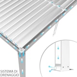 thumbnail of BS COM Pergola Bioclimatica addossata in alluminio 300x400x250 cm Bianco