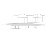 thumbnail of vidaXL Bedframe met hoofdbord metaal wit 193x203 cm