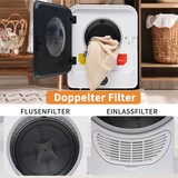 thumbnail of Wäschetrockner 3/4,5 kg 830W mit Überhitzungsschutz 5 Programmen wandmontierbar in Weiß 60x40x50 cm für platzsparende Nutzung und effiziente Trocknung