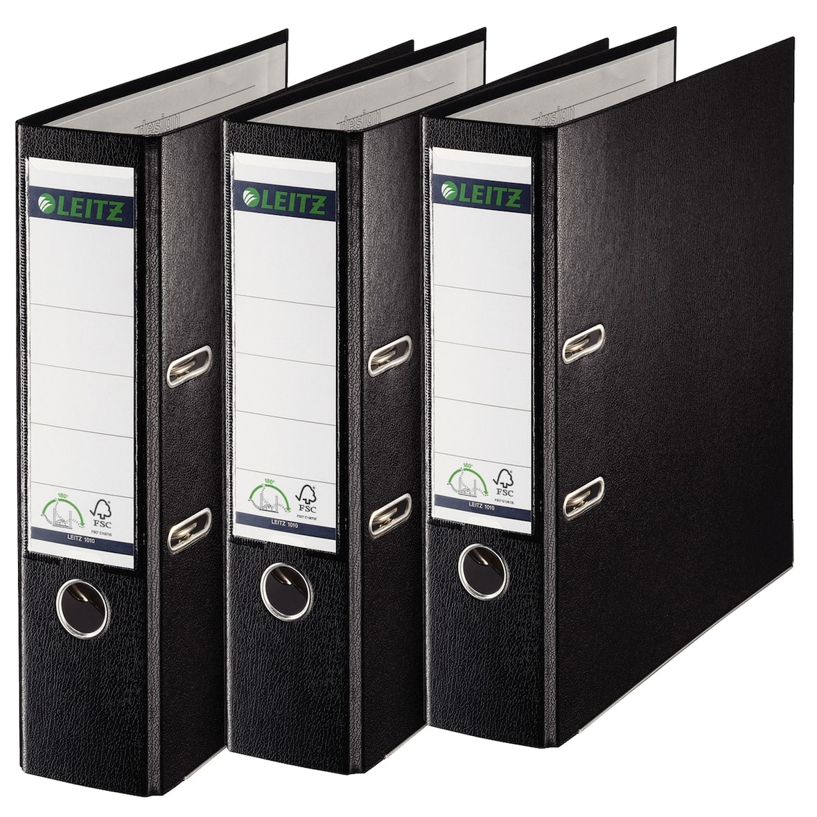 Leitz 1010 Ordner breit DIN A4, schwarz 3 Stück