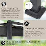 thumbnail of Pantheon 3x6 Pergola Vordach 3x6m Aluminium Sonnendach Polyester grau Grau