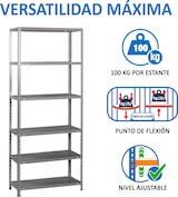 thumbnail of SimonRack Estantería Metálica con tornillos 2000x900x300 mm, 6 Alturas, 100 kg de Punto Flexión, Gris - Comfort