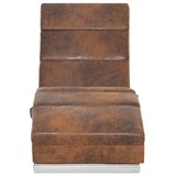thumbnail of vidaXL Massage Chaiselongue Braun Wildleder-Optik
