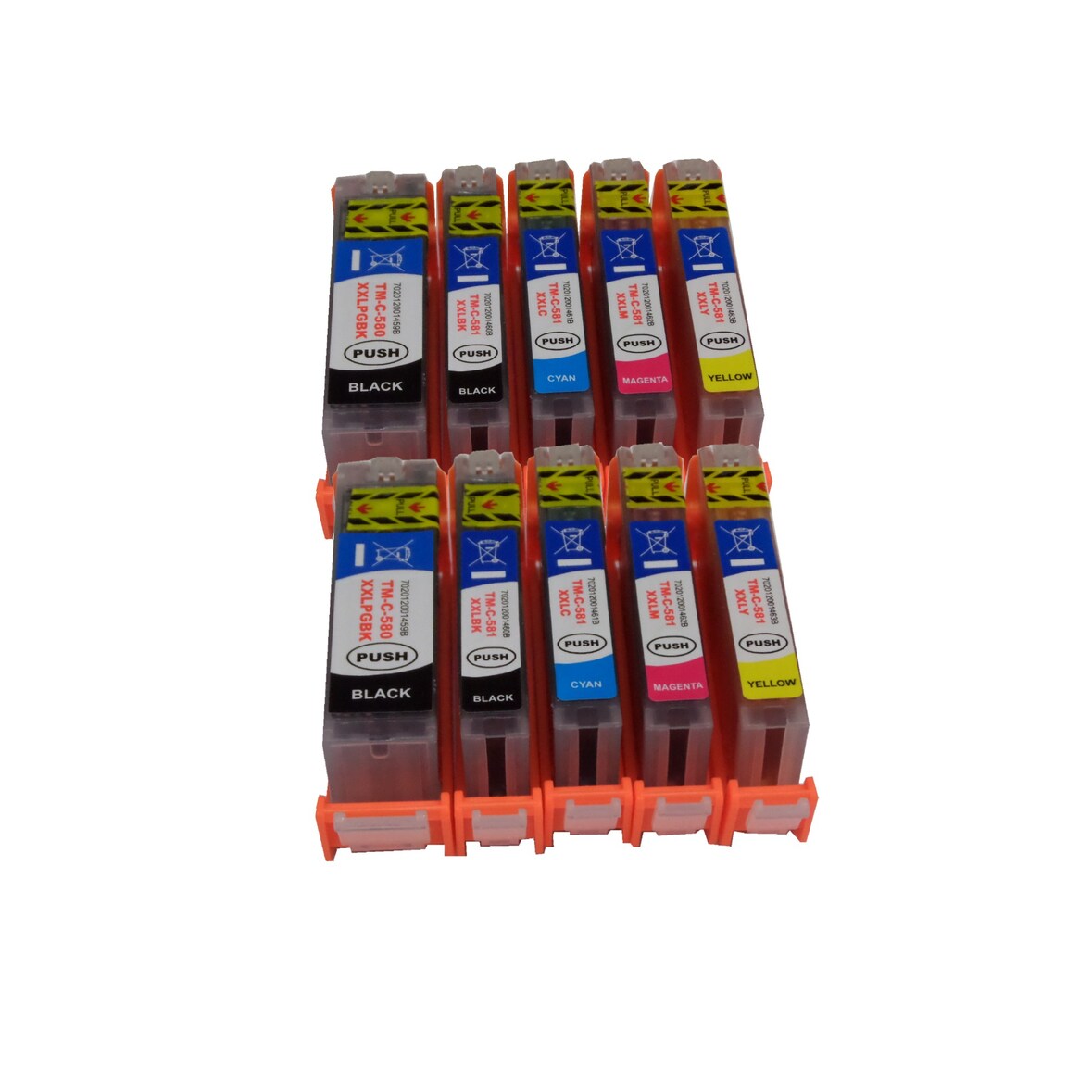 10x Tintenpatronen kompatibel f. Canon Pixma TS-8200 Serie ersetzt Canon PGI-580 und CLI-581 Tintenpatronen