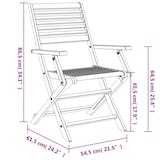 thumbnail of vidaXL Gartenstühle 2 Stk. Klappbar 54,5x61,5x86,5cm Massivholz Akazie