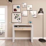 thumbnail of Mesa De Escritorio Extensible 88x99x36 Cm Roble Canadian/blanco