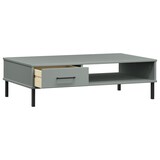thumbnail of vidaXL Couchtisch OSLO mit Metallbeinen Grau Massivholz Kiefer