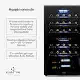 thumbnail of Klarstein Shiraz 29 Duo Weinkühlschrank 2 Zonen 80L/29 Flaschen 5-22°C Touch Schwarz