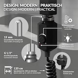 thumbnail of LuxeBath Elektro Badheizkörper Sahara 300x1800 mm Schwarz matt gerade, Heizstab 1200W, Thermostat
